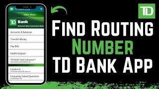 How To Find Routing Number on TD Bank App (EASY 2024)