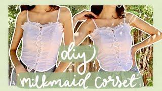 DIY Milkmaid Corset Top | Beginner Friendly | it's so cottagecore!!!