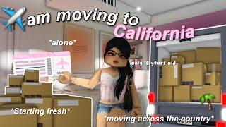 Am moving to CALIFORNIA!*ALONE*|Packing, selling furniture, U-Haul| Bloxburg Roleplay | w/voices