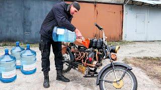 Refilling Weird but Powerful Russian Bike With Water