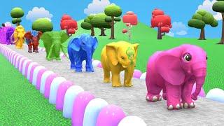 Paint Animals Mammoth,Woolly Mammoth,Mastodon,Elephant,Tusked Elephant,Fountain Crossing Animal Game