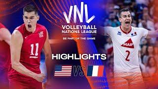  USA vs.  FRA - Highlights Quarter Finals | Men's VNL 2023