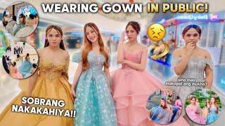 WEARING GOWN IN PUBLIC FOR A DAY! (nakakahiya)