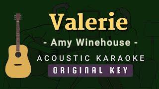 Valerie - Amy Winehouse [Acoustic Karaoke]