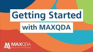 Getting Started with MAXQDA 2020