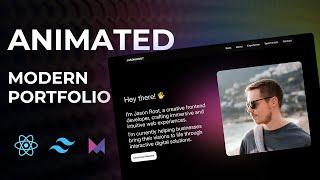 Awesome Animated Portfolio Website | React Js Project | Framer Motion, Tailwind