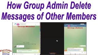 How To Delete Any Messages Of Your Telegram Group ! How Group Admin Delete Messages of Other Members