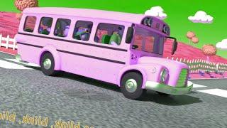 Wheels on the Bus go Round And Round Kids Song Children Cocomelon Cartoon Babies Sound Variations