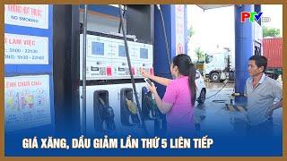 Giá xăng, dầu giảm lần thứ 5 liên tiếp | PTV - Tin tức