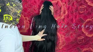 Long Hair  Romantic Of Love Hair Husband#fell LoveBlack Long Hair#Indian Long Hair Story Part 2