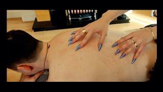 ASMR* BACK SCRATCHING WITH LONG NAILS  #asmr #scratching #longnails #relaxation