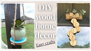 DIY NATURAL WOOD DECOR // DIY Wood Rounds Home Decor // Arteza // BlondieNextDoor