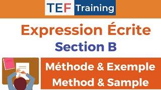 TEF / TEF Canada : Expression Écrite Section B : Méthode et Exemple