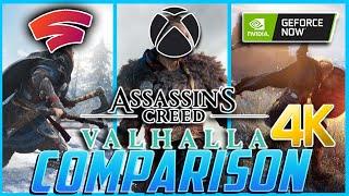 Assassin's Creed Valhalla GeForce NOW RTX 3080 vs Series X vs Stadia 4K Comparison