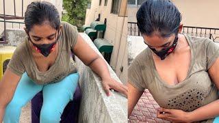 Desi Hot Girl Terrace Cleaning Vlog | Pakistani Women Daily Routine Work Vlog | Pakfamilyvlog