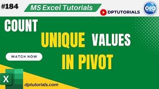 How To Count Unique Items In Pivot Table In Excel