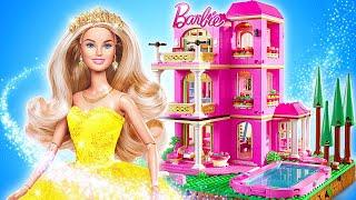 Pink House for my Barbie Doll  Best Doll DIYs and Hacks by 123 GO!