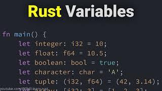 Variables in the Rust Programming Language