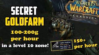 50-100g per hour in a level 10 zone - Classic WoW Secret Goldfarm