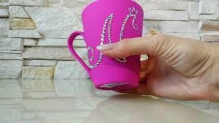 Bedazzled cup, Rhinestone Mug, Bling cup, Rhinestone cup, Rhinestone decor, Cup decor