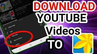 How to download youtube video To phone gallery