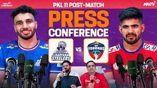 PKL 11 SEMIFINAL 1 | UP Yoddhas vs Haryana Steelers | Press Conference ft. Jaideep & Manpreet Singh