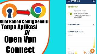 Cara Buat Bahan Config sendiri Di Open vpn Connect Tanpa Aplikasi