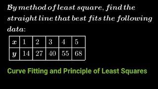 Fitting of Straight Line by Method of Least Square (Example-1)