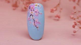 Delicate nail design in a few minutes Japanese Sakura blossom | Nail art | Дизайн нігтів Сакура