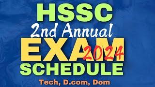 HSSC 2nd Annual Exam Schedule 2024 FBISE: HSSC Tech