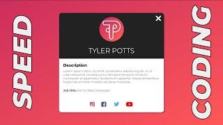 Profile Card using HTML & CSS | Easy Tutorial   Speed Coding