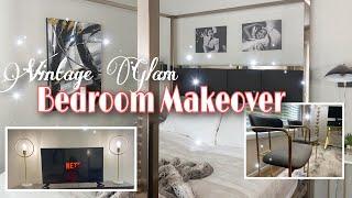 Extreme Bedroom Makeover / Vintage Glam /Room Tour