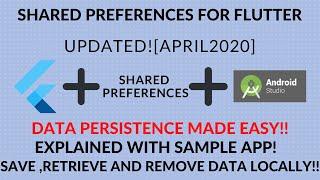 Flutter : Shared Preferences made EASY! | Data Persistence in Flutter [2020][UPDATED]