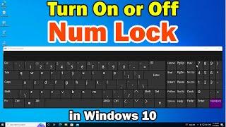 How to Turn On or Off Num Lock in Windows 10 PC or Laptop