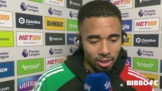 Gabriel Jesus " I know i can score "  post match interview Arsenal vs Crystal palace