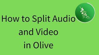 How to Split Audio and Video Olive oil Video Editor
