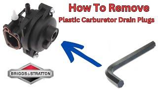 How To Remove Briggs & Stratton E-Series Carburetor Nut Bowl Drain #smallenginerepair #mechanic