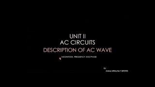 Description of AC Wave