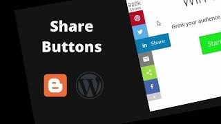 How To Create Social Media Share Buttons For Your Website Using ShareThis