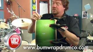 How to Install Drum Wrap Tutorial - Vanz Drumming - Bum Wrap Drum Company