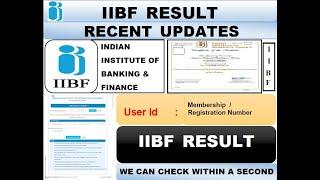 IIBF RESULTS RECENT UPDATE