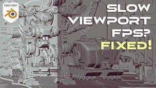 Blender tutorial - how to fix viewport FPS
