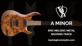 Epic Melodic Metal Backing Track in A Minor | 100 BPM