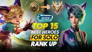 TOP 15 BEST HEROES TO SOLO RANK UP TO MYTHICAL IMMORTAL FASTER | SEASON 32 - SHAPESHIFTING