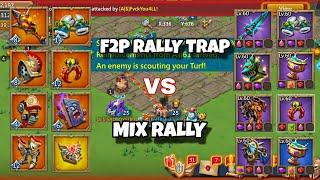 F2P RALLY TRAP DEFENDING AGAINST MIX RALLIES • #rallytraplordsmobile #lordsmobile