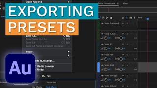 How to Export Presets for Other Machines - Adobe Audition Tutorial