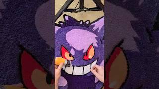 Making a Gengar Rug  #pokemon #gengar #tufting