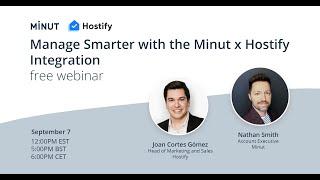 Webinar | Manage Smarter with the Minut and Hostify Integration