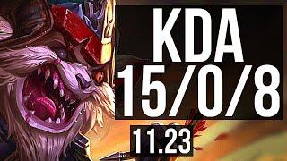 KLED vs KENNEN (TOP) | 15/0/8, Legendary | EUW Diamond | 11.23