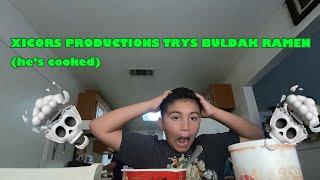 XICORS PRODUCTIONS TRYS BULDAK RAMEN (HES COOKED) #buldaknoodles #spicynoodles #food